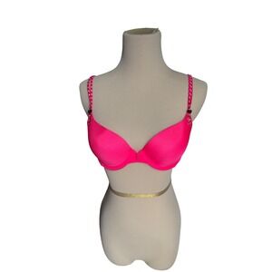 Victoria's Secret Pink Polka Dot Straps Push Up Bra 34C